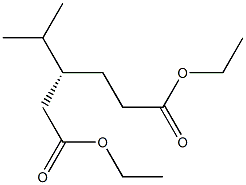 [R,(-)]-3-Isopropylhexanedioic acid diethyl ester Structure