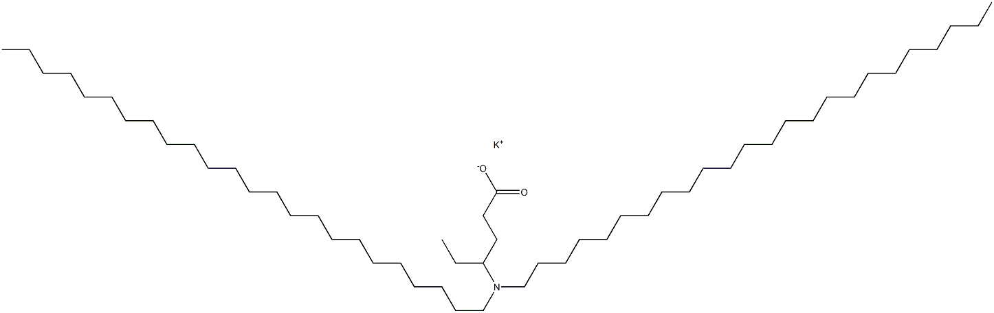 4-(ジテトラコシルアミノ)ヘキサン酸カリウム 化学構造式