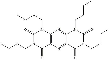 1,3,7,9-Tetrabutylpyrimido[5,4-g]pteridine-2,4,6,8(1H,3H,7H,9H)-tetrone Structure