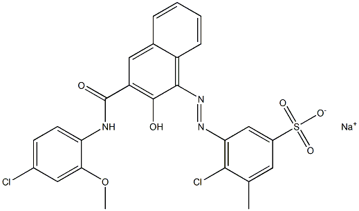 4-Chloro-3-methyl-5-[[3-[[(4-chloro-2-methoxyphenyl)amino]carbonyl]-2-hydroxy-1-naphtyl]azo]benzenesulfonic acid sodium salt