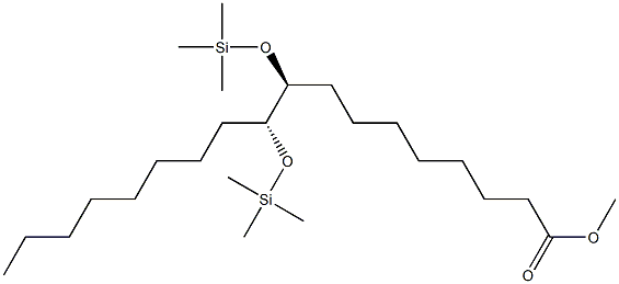 (9S,10R)-9,10-Bis[(trimethylsilyl)oxy]octadecanoic acid methyl ester,,结构式