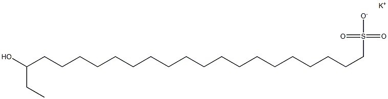 20-Hydroxydocosane-1-sulfonic acid potassium salt Structure