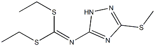 (3-Methylthio-1H-1,2,4-triazol-5-yl)imidodithiocarbonic acid diethyl ester,,结构式