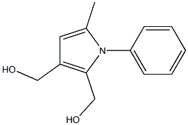 5-Methyl-1-phenyl-1H-pyrrole-2,3-dimethanol,,结构式