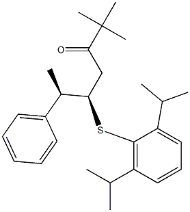(5R,6R)-2,2-Dimethyl-6-phenyl-5-(2,6-diisopropylphenylthio)-3-heptanone Struktur