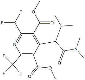 4-[1-(Dimethylcarbamoyl)-2-methylpropyl]-2-(difluoromethyl)-6-(trifluoromethyl)pyridine-3,5-dicarboxylic acid dimethyl ester|