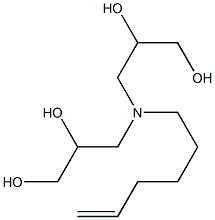 3,3'-(5-Hexenylimino)bis(propane-1,2-diol) Struktur