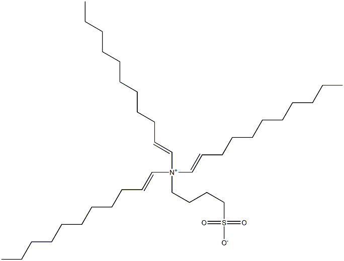 N,N-ジ(1-ウンデセニル)-N-(4-スルホナトブチル)-1-ウンデセン-1-アミニウム 化学構造式