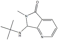 6,7-Dihydro-6-methyl-7-(tert-butylamino)-5H-pyrrolo[3,4-b]pyridin-5-one 结构式