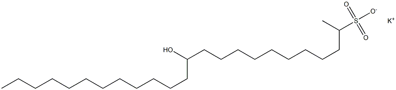 12-Hydroxytetracosane-2-sulfonic acid potassium salt Structure