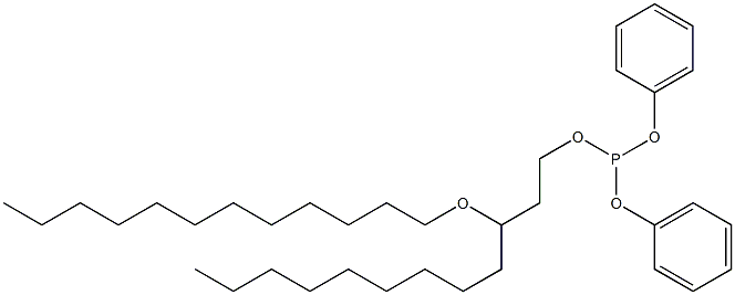 Phosphorous acid 3-(dodecyloxy)dodecyldiphenyl ester Structure