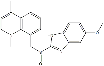 1,2-Dihydro-1,4-dimethyl-8-[(5-methoxy-1H-benzimidazol-2-yl)sulfinylmethyl]quinoline,,结构式
