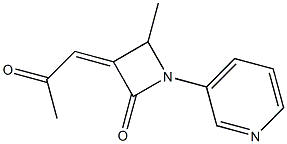 (Z)-3-(2-Oxopropylidene)-4-methyl-1-(3-pyridinyl)azetidin-2-one,,结构式