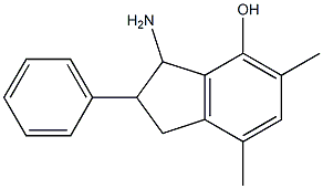 3-Amino-2,3-dihydro-5,7-dimethyl-2-phenyl-1H-inden-4-ol Structure