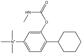 N-[4-Cyclohexyl-3-(methylaminocarbonyloxy)phenyl]-N,N-dimethylmethanaminium Structure