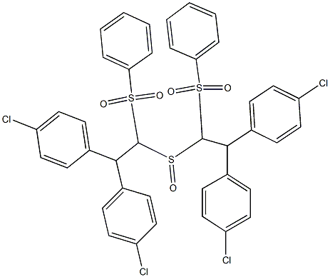 [Bis(4-chlorophenyl)methyl][(phenylsulfonyl)methyl] sulfoxide,,结构式