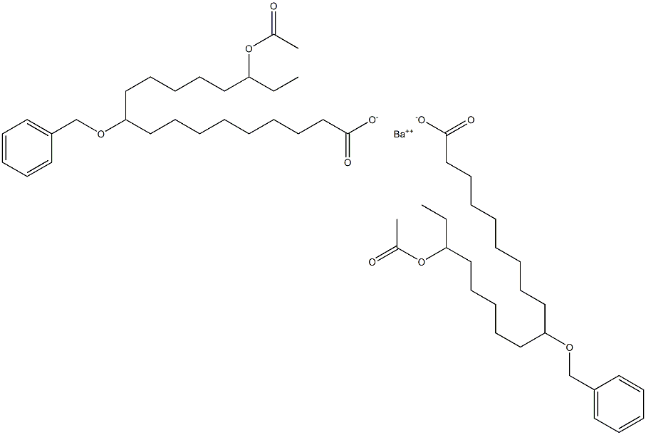 Bis(10-benzyloxy-16-acetyloxystearic acid)barium salt 结构式