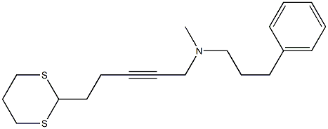 5-(1,3-Dithian-2-yl)-N-methyl-N-(3-phenylpropyl)-2-pentyn-1-amine Structure