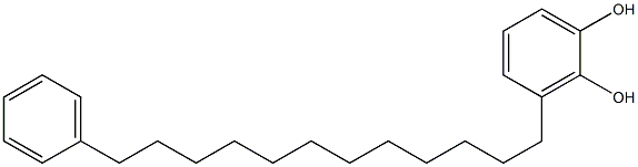 3-(12-Phenyldodecyl)catechol,,结构式