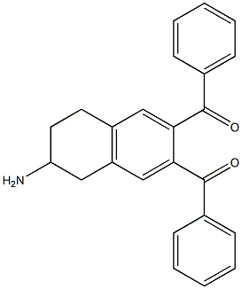 2-Amino-6,7-dibenzoyl-1,2,3,4-tetrahydronaphthalene Structure