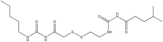 1-(4-Methylpentanoyl)-3-[2-[[(3-pentylureido)carbonylmethyl]dithio]ethyl]urea