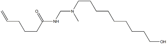 N-[[N-(9-Hydroxynonyl)-N-methylamino]methyl]-5-hexenamide 结构式