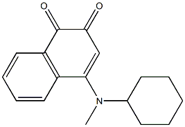 4-(Methylcyclohexylamino)naphthalene-1,2-dione,,结构式