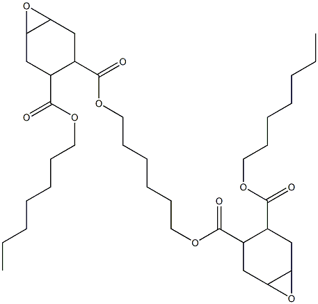 Bis[2-(heptyloxycarbonyl)-4,5-epoxy-1-cyclohexanecarboxylic acid]1,6-hexanediyl ester Structure