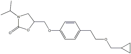 3-(1-Methylethyl)-5-[[4-[2-[(cyclopropylmethyl)oxy]ethyl]phenyl]oxymethyl]oxazolidin-2-one,,结构式