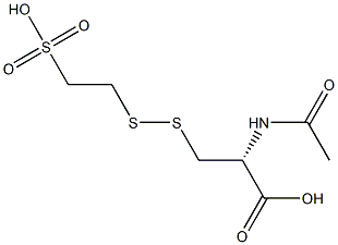 (2R)-2-(Acetylamino)-3-[(2-sulfoethyl)dithio]propionic acid Struktur