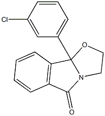 2,3-Dihydro-9b-(3-chlorophenyl)oxazolo[2,3-a]isoindol-5(9bH)-one Struktur