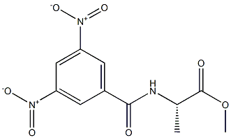 N-(3,5-ジニトロベンゾイル)-L-アラニンメチル 化学構造式