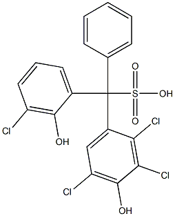 (3-Chloro-2-hydroxyphenyl)(2,3,5-trichloro-4-hydroxyphenyl)phenylmethanesulfonic acid 结构式