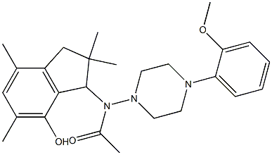 2,3-Dihydro-3-[[4-(2-methoxyphenyl)-1-piperazinyl]acetylamino]-2,2,5,7-tetramethyl-1H-inden-4-ol