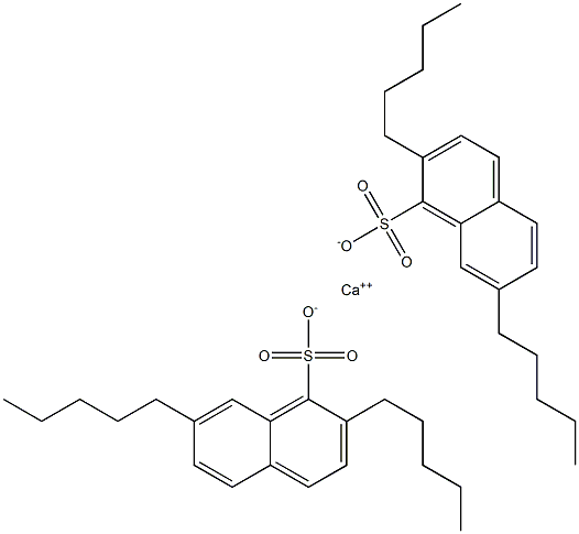Bis(2,7-dipentyl-1-naphthalenesulfonic acid)calcium salt,,结构式