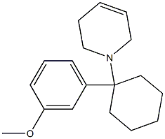 1,2,3,6-Tetrahydro-1-[1-[3-methoxyphenyl]cyclohexyl]pyridine Structure