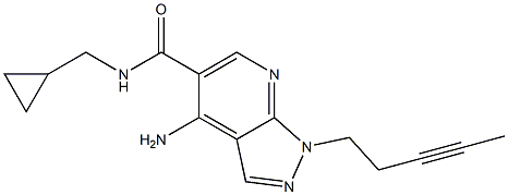 1-(3-Pentynyl)-4-amino-N-(cyclopropylmethyl)-1H-pyrazolo[3,4-b]pyridine-5-carboxamide