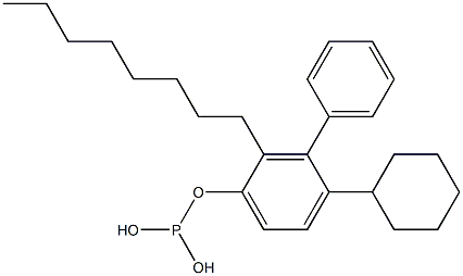 Phosphorous acid cyclohexylphenyl(2-octylphenyl) ester,,结构式