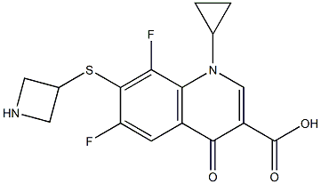 7-(Azetidin-3-yl)thio-1-cyclopropyl-6,8-difluoro-1,4-dihydro-4-oxoquinoline-3-carboxylic acid Struktur