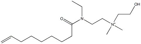 2-[N-エチル-N-(8-ノネノイル)アミノ]-N-(2-ヒドロキシエチル)-N,N-ジメチルエタンアミニウム 化学構造式