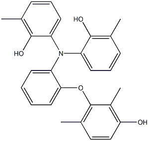 N,N-Bis(2-hydroxy-3-methylphenyl)-2-(3-hydroxy-2,6-dimethylphenoxy)benzenamine 结构式