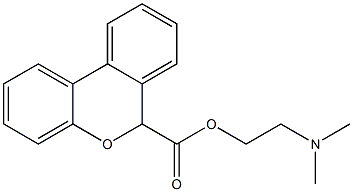 6H-ジベンゾ[b,d]ピラン-6-カルボン酸2-(ジメチルアミノ)エチル 化学構造式