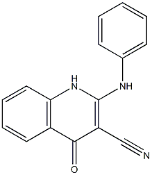 1,4-Dihydro-2-(phenylamino)-4-oxoquinoline-3-carbonitrile Struktur