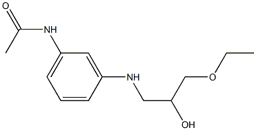 3'-(3-Ethoxy-2-hydroxypropylamino)acetanilide Struktur