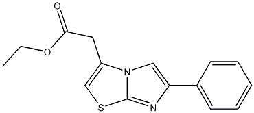 6-Phenylimidazo[2,1-b]thiazole-3-acetic acid ethyl ester,,结构式