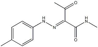 2-[2-(4-Methylphenyl)hydrazono]-1-(methylamino)butane-1,3-dione,,结构式