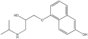 1-(イソプロピルアミノ)-3-[(6-ヒドロキシナフタレン-1-イル)オキシ]-2-プロパノール 化学構造式