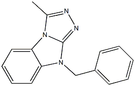 3-Methyl-9-benzyl-9H-1,2,4-triazolo[4,3-a]benzimidazole,,结构式