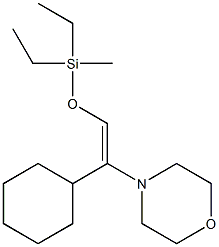 1-シクロヘキシル-1-モルホリノ-2-[ジエチル(メチル)シリルオキシ]エテン 化学構造式