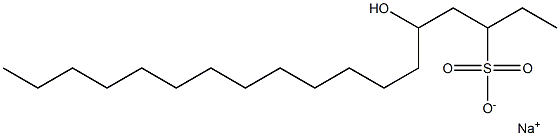 5-Hydroxyoctadecane-3-sulfonic acid sodium salt Structure